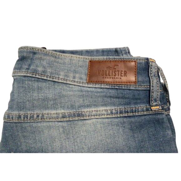 Hollister Women's Blue High-Rise Super Skinny Stretch Jeans Size 5R W27 L30 - Picture 2 of 4